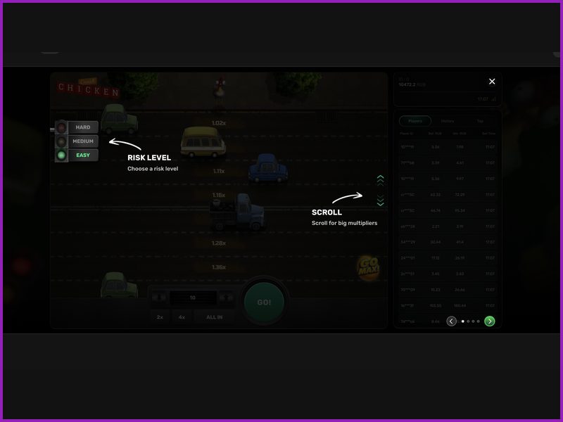 Концепция и основные правила игры Chicken Crash