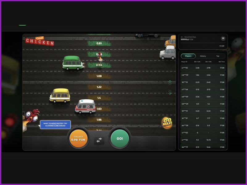 Таблица функций и их описание в Chicken Crash