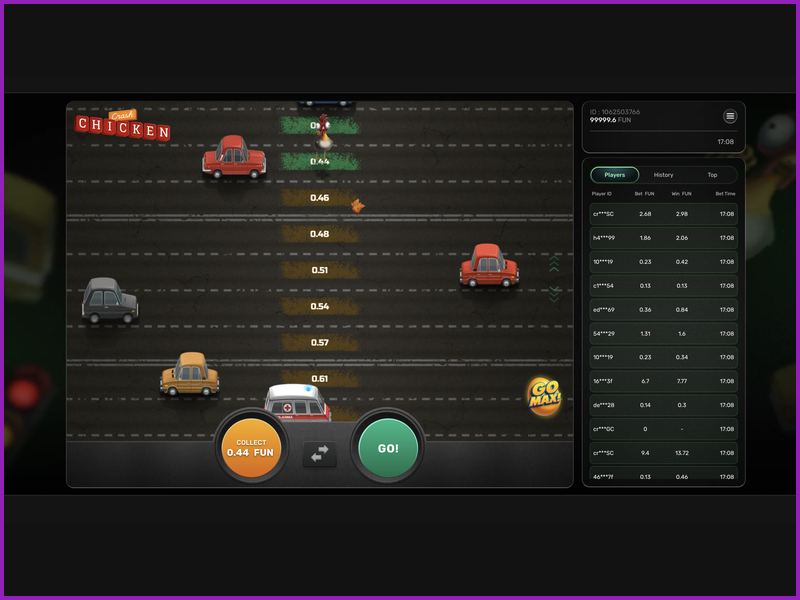 Параметры персонализации и контроль в Chicken Crash