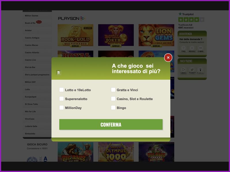 Normas de uso de la cuenta y de las transacciones en Giochi24