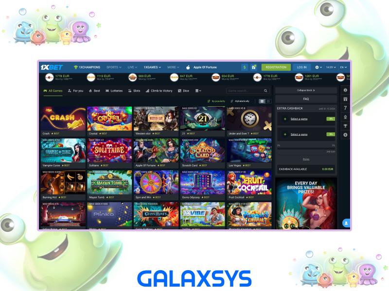 Cómo jugar a la tragaperras Cosmo Saga en 1xBet