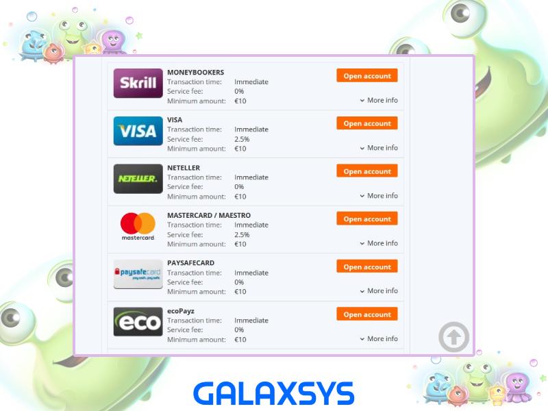 Comment faire un dépôt pour Cosmo Saga Galaxsys à Betsson