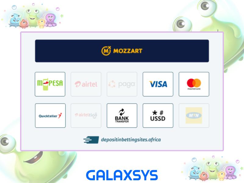 Comment faire un dépôt pour Cosmo Saga Galaxsys chez Mozzart Bet