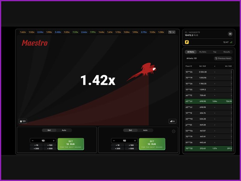 Описание и суть crash-игры Maestro