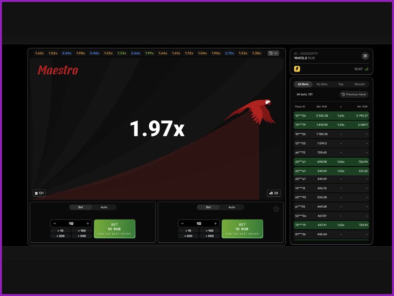 Последовательность действий в раунде Maestro