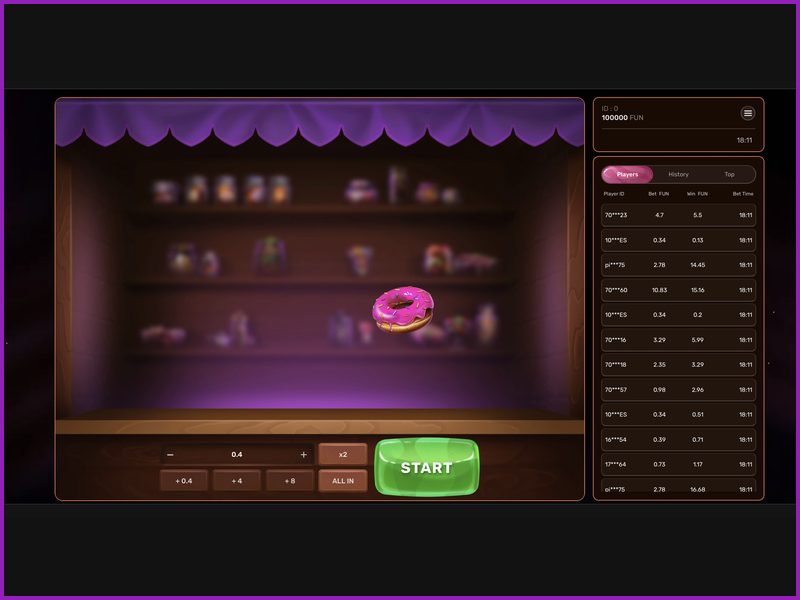 Тренировочный режим с виртуальными кредитами