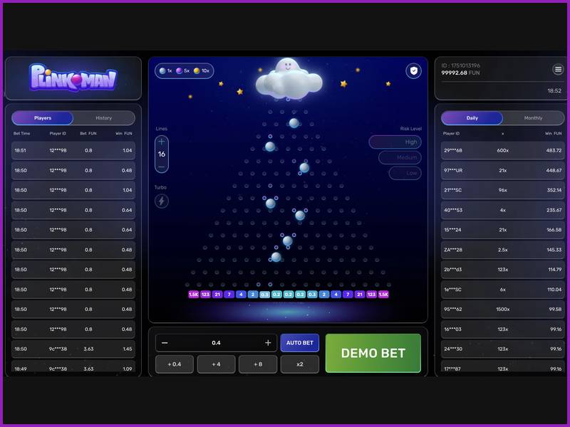 Адаптация Plinkoman для смартфонов и планшетов